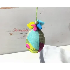 Osterei Dekoeier Gänsei-groß  bunt handgemacht