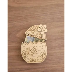 Osterei für Geldgeschenke,aus Holz,Verpackung, Geldscheinbox,Personalisierbar,Geschenk für Ostern