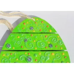 Osterei FRÜHLINGSZAUBER Collage Acrylmalerei auf einem Holzei Künstler-Ei Wanddeko Collage Osterdekoration Hängedeko