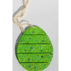 Osterei FRÜHLINGSZAUBER Collage Acrylmalerei auf einem Holzei Künstler-Ei Wanddeko Collage Osterdekoration Hängedeko