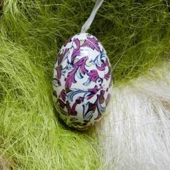 Osterei Gänseei mit italienischem Florentiner Buntpapier – einzigartiges Dekorationsstück in Decoupage-Technik