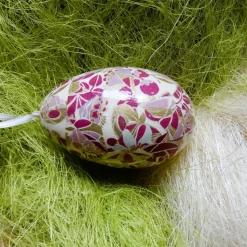 Osterei Gänseei mit italienischem Buntpapier – Einzigartige Decoupage Dekoration