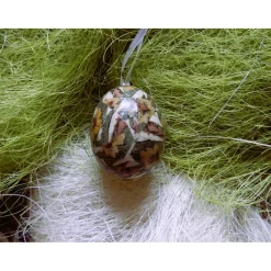 Osterei handgefertigt mit italienisches Buntpapier in Decoupage-Technik beklebt