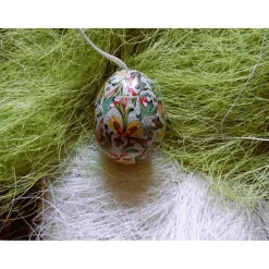 Osterei handgefertigt mit italienisches Buntpapier in Decoupage-Technik beklebt
