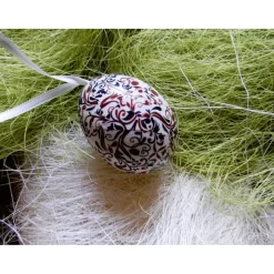 Osterei handgefertigt mit italienisches Buntpapier in Decoupage-Technik beklebt