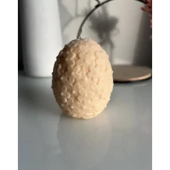 Osterei Kerze mit Blumenmuster / Ostern / Osterkerze / Osterdekoration / Frühling / Frühlingskerze / Osterei / Blumen