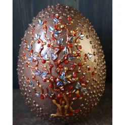 Osterei LEBENSBÄUMCHEN Acrylmalerei auf einem Keramikei Ostergeschenk Künstler-Ei Sammlerstück Unikat handbemaltes EI