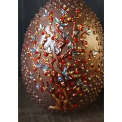 Osterei LEBENSBÄUMCHEN Acrylmalerei auf einem Keramikei Ostergeschenk Künstler-Ei Sammlerstück Unikat handbemaltes EI