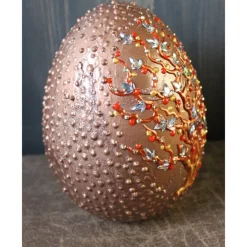 Osterei LEBENSBÄUMCHEN Acrylmalerei auf einem Keramikei Ostergeschenk Künstler-Ei Sammlerstück Unikat handbemaltes EI