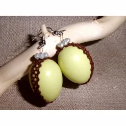 Osterei Ohrringe hellblau hellgrün earrings Unikat unique copy Geschenk für sie gift for her Frühling Ostern spring eastern