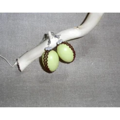 Osterei Ohrringe hellblau hellgrün earrings Unikat unique copy Geschenk für sie gift for her Frühling Ostern spring eastern