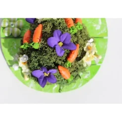 Osterei OSTERGÄRTCHEN  Collage Acrylmalerei auf einem Holzei Künstler-Ei Wanddeko Osterdekoration