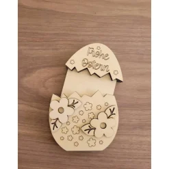 Osterei Verpackung für Geldgeschenke,aus Holz, Personalisierbar,Geldscheinbox