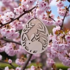 Ostereianhänger aus Holz graviert – Personalisierte Frühlingsdeko & Sternenkind Andenken