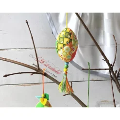 Ostereier bunt Gänseei groß Osterschmuck Patchworkei