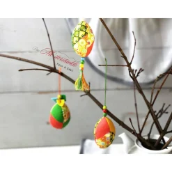Ostereier bunt Gänseei groß Osterschmuck Patchworkei