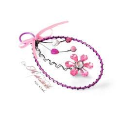 Ostereier Gänseei groß Drahtei Beerenfarben handgemacht