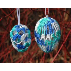 Ostereier im Set gehäkelt