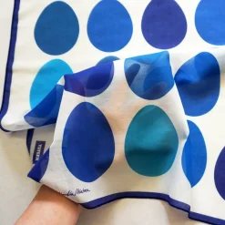 OSTEREIER TUCH BLAU Ostern Baumwolle Seide