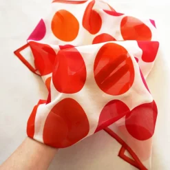 OSTEREIER TUCH ROT Ostern Baumwolle Seide