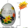 Ostereikerze mit Frühlingsstrauß und Schmetterling, "Frohe Ostern" Ostergeschenk Osterkerze Osterdeko