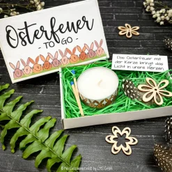 Osterfeuer to go - Osterkerze - Ostergeschenk, Mitbringsel, Ostern, Gastgeschenk, Osterfeuer, Osterdeko, personalisert