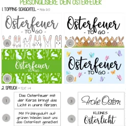 Osterfeuer to go - Osterkerze - Ostergeschenk, Mitbringsel, Ostern, Gastgeschenk, Osterfeuer, Osterdeko, personalisert