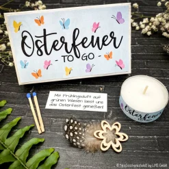 Osterfeuer to go - Osterkerze - Ostergeschenk, Mitbringsel, Ostern, Gastgeschenk, Osterfeuer, Osterdeko, personalisert