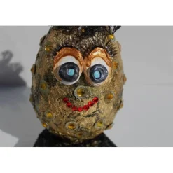 Osterfigur GOLDIE EIERMEIER witziges Ostergeschenk kleine Skulptur Deko-Ei Künstler-Ei Osterei