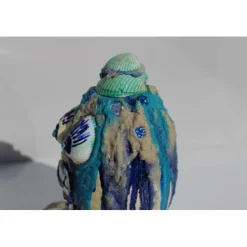 Osterfigur SHELLY EIERMEIER witziges Ostergeschenk kleine Skulptur Deko-Ei Künstler-Ei Osterei Muscheln