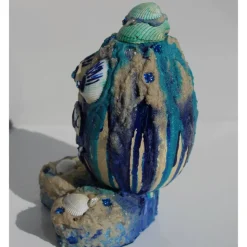 Osterfigur SHELLY EIERMEIER witziges Ostergeschenk kleine Skulptur Deko-Ei Künstler-Ei Osterei Muscheln