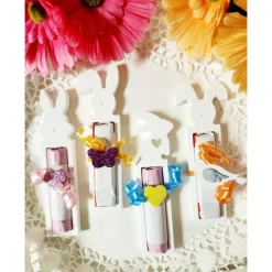 Ostergeschenk aus Gießmasse m. Schokolade, Ostern, Verpackung, Osterhase, Mitbringsel, Mitgebsel, Geschenk, Ostergeschen