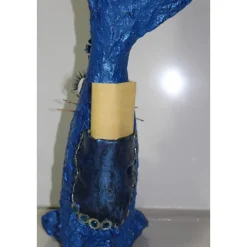 Ostergeschenk BLUE BUNNY handgefertigte Künstler-Figur Osterdeko Geldgeschenk Osterhase handgefertigtes Unikar Upcycling