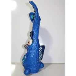 Ostergeschenk BLUE BUNNY handgefertigte Künstler-Figur Osterdeko Geldgeschenk Osterhase handgefertigtes Unikar Upcycling