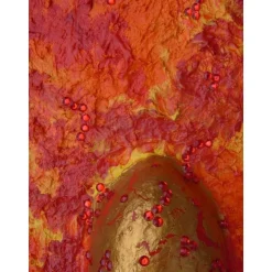 Ostergeschenk GOLDEN EI ;) abstraktes Dekoei auf einem Keilrahmen witzige Wanddeko Künstler-Ei  abstrakte Kunst