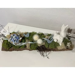 Ostergesteck auf einer Baumrinde