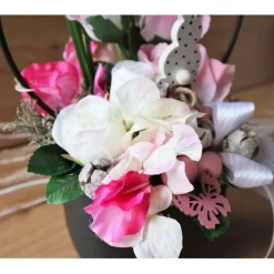 Ostergesteck Tischdeko Ostern gepunkteter Hase #2