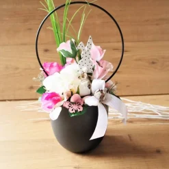 Ostergesteck Tischdeko Ostern gepunkteter Hase #2