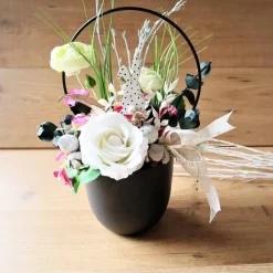 Ostergesteck Tischdeko Ostern gepunkteter Hase