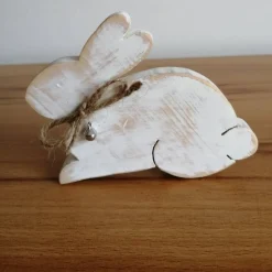 Osterhase *1 cm* aus Fichtenholz gesägt im Shabby-Look kaufen