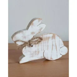 Osterhase *1 cm* aus Fichtenholz gesägt im Shabby-Look kaufen