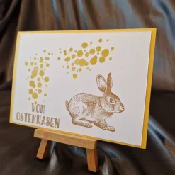 Osterhase - Osterkarte - Vom Osterhasen - Bunt