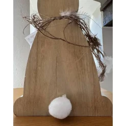 Osterhase aus Holz – Handgefertigte Dekofigur für den Frühling, Wohnzimmer & Ostertisch