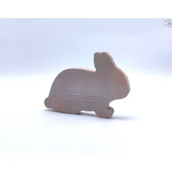 Osterhase aus Holz / Hase / natur oder metallic