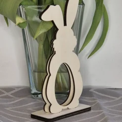 Osterhase aus Holz Osterdeko Aufsteller Hase Osterei – Geschenkidee Ostern Deko Birkenholz