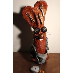 Osterhase AUTOSCHRAUBER-HASERL handgefertigte Künstler-Figur Osterdeko Geldgeschenk zu Ostern Oster-Dekoration