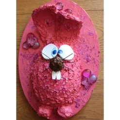 Osterhase BLÜMCHEN-HASE Ostergeschenk Kunst Skulptur Künstler-Figur Osterdeko