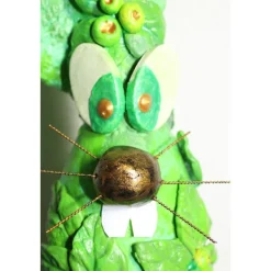 Osterhase FRÜHLINGSHASE handgefertigte Künstler-Figur Osterdeko Geldgeschenk zu Ostern Osterhase Frühlingsdekoration