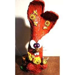 Osterhase IMKER handgefertigte Künstler-Figur Osterdeko Geschenk zu Ostern Geldgeschenk