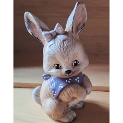 Osterhase Keramik  Ostern  Unikat  Hase mit Tuch